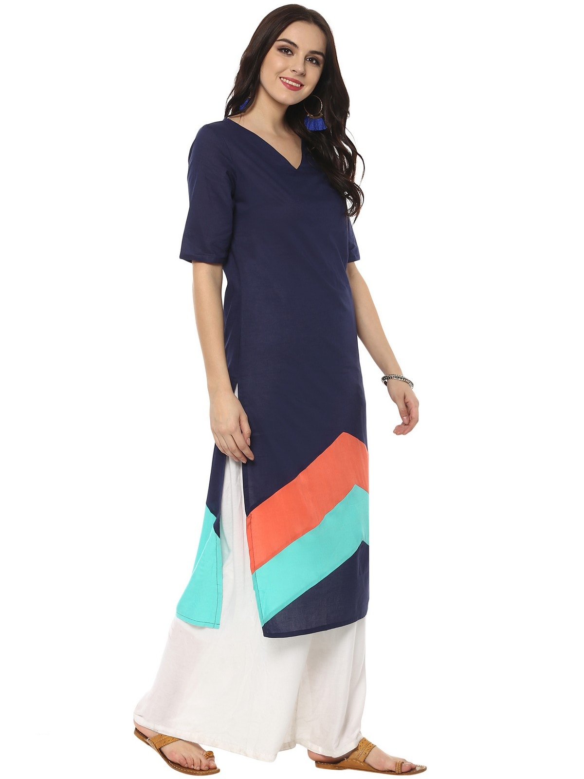 Stradda Womens Zig Zag Kurti