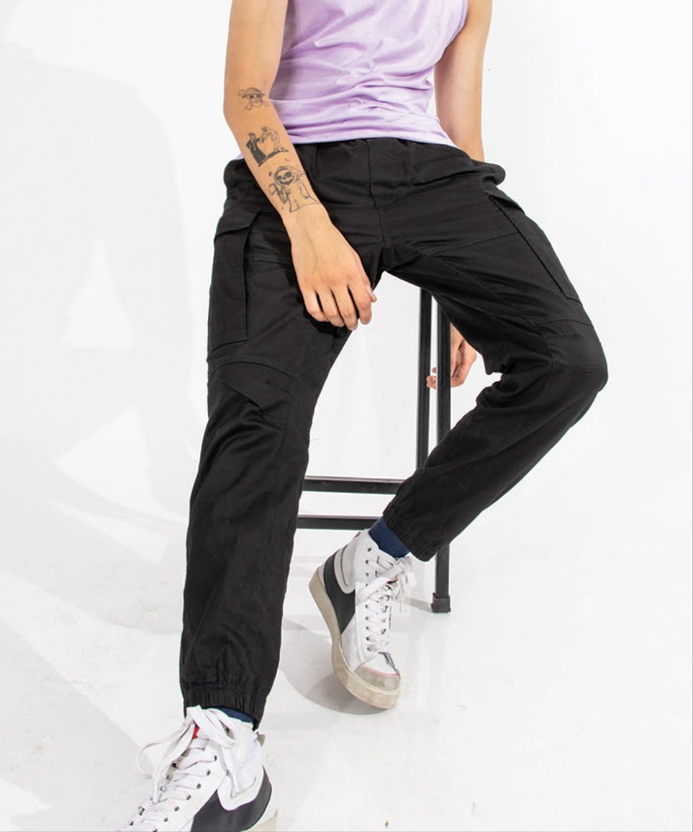 Unisex Cargo Joggers - Black