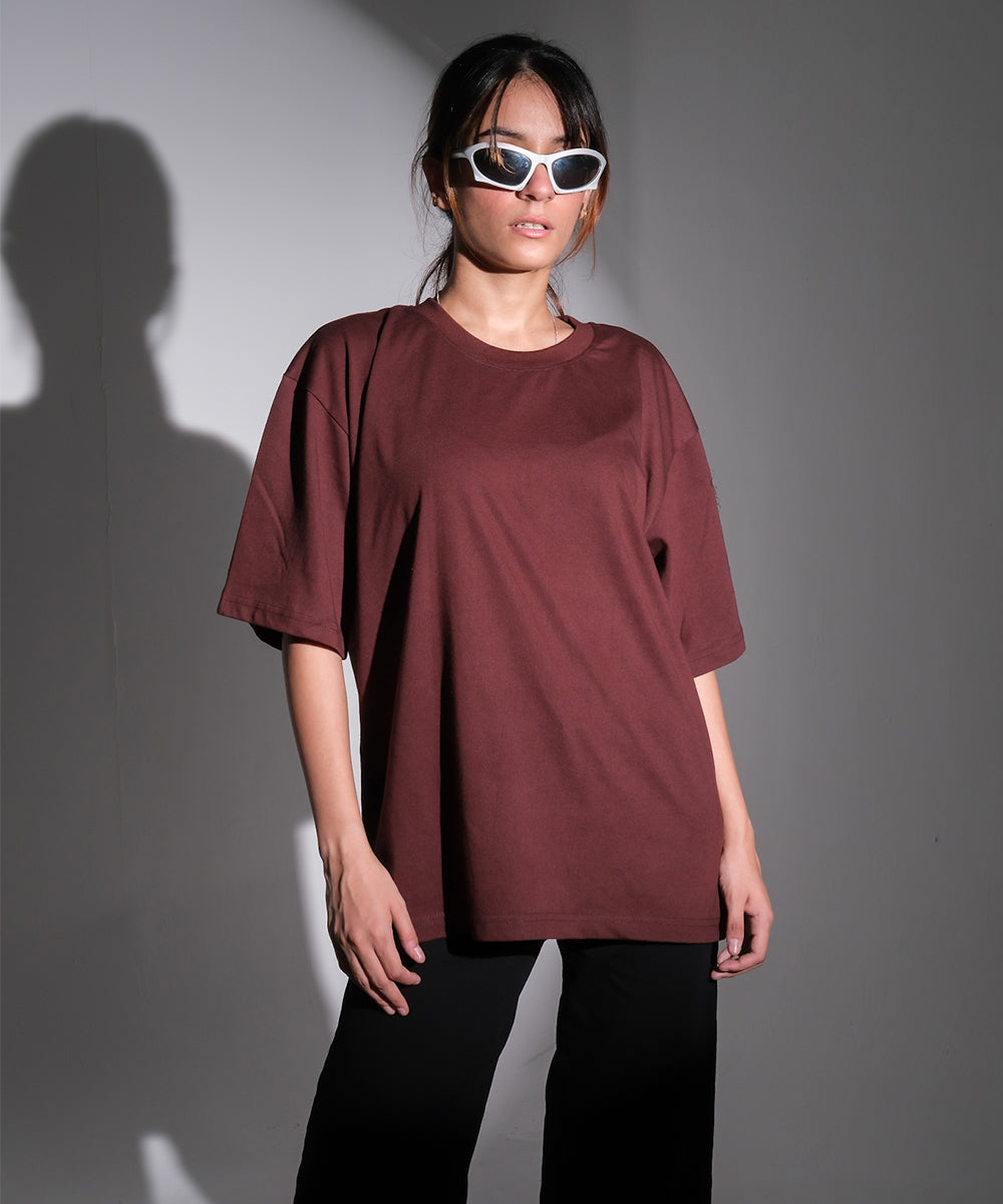 Dark brown - Oversized T-shirt