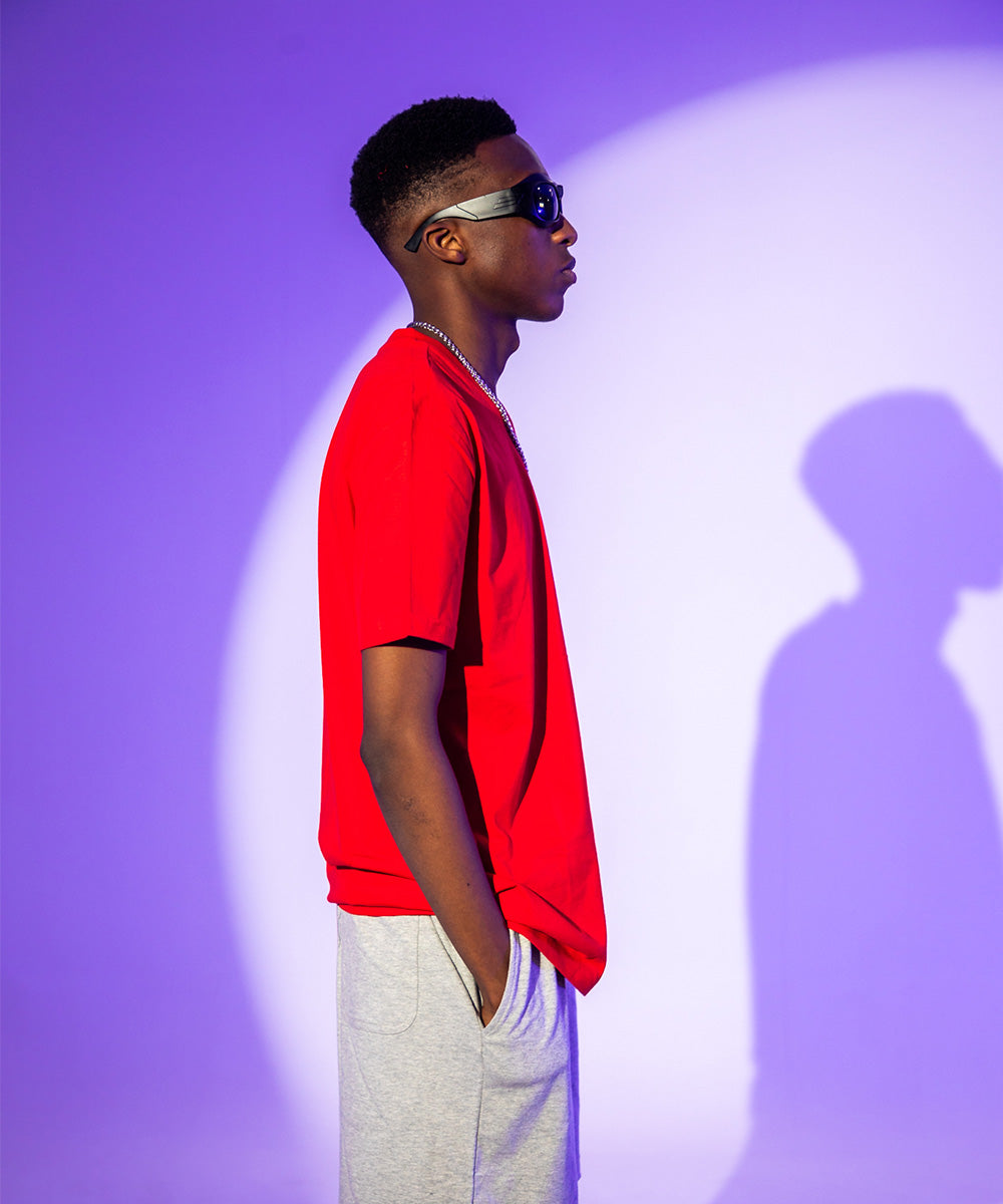 Red - V-Neck T-shirt