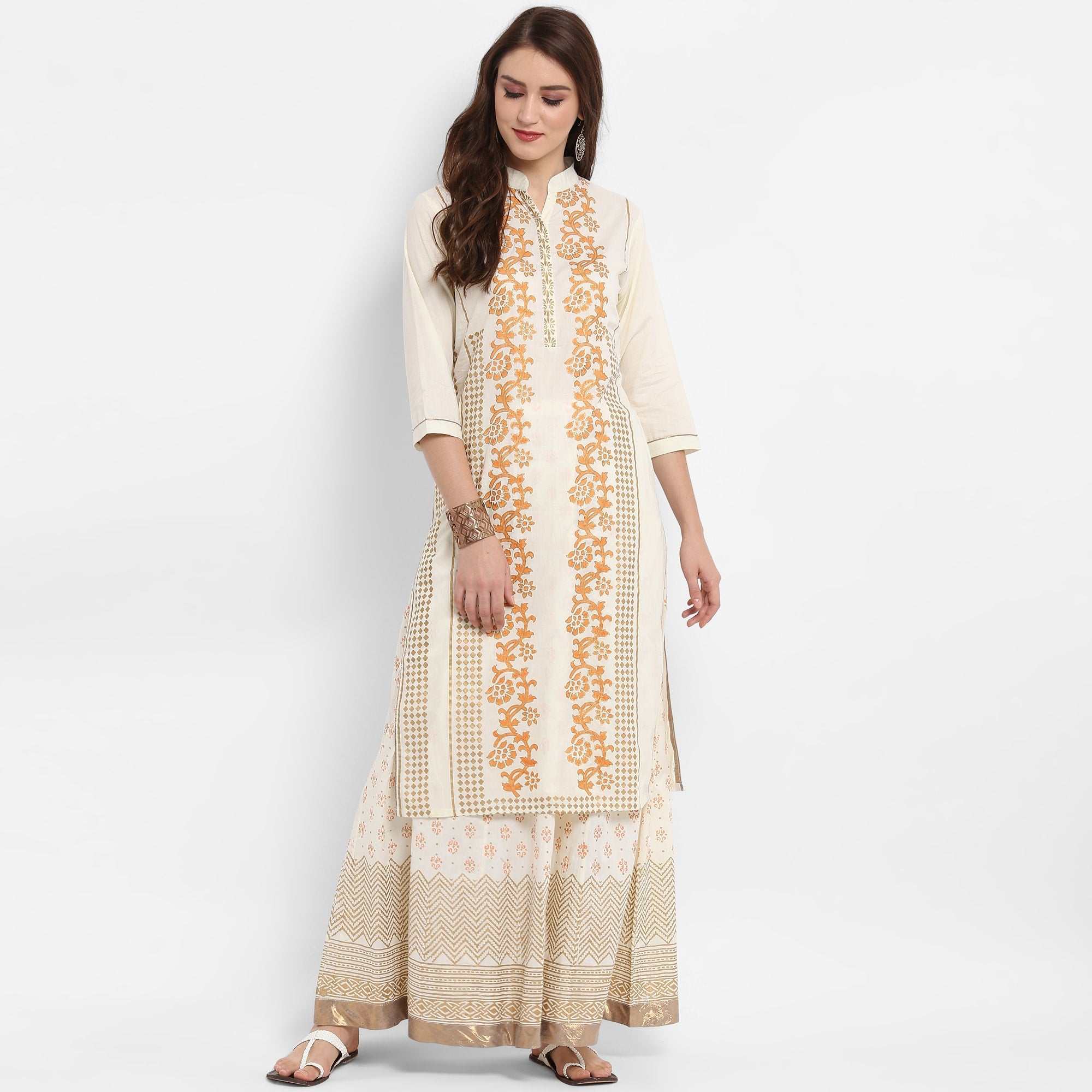 Stradda Womens Block Printed Skirt