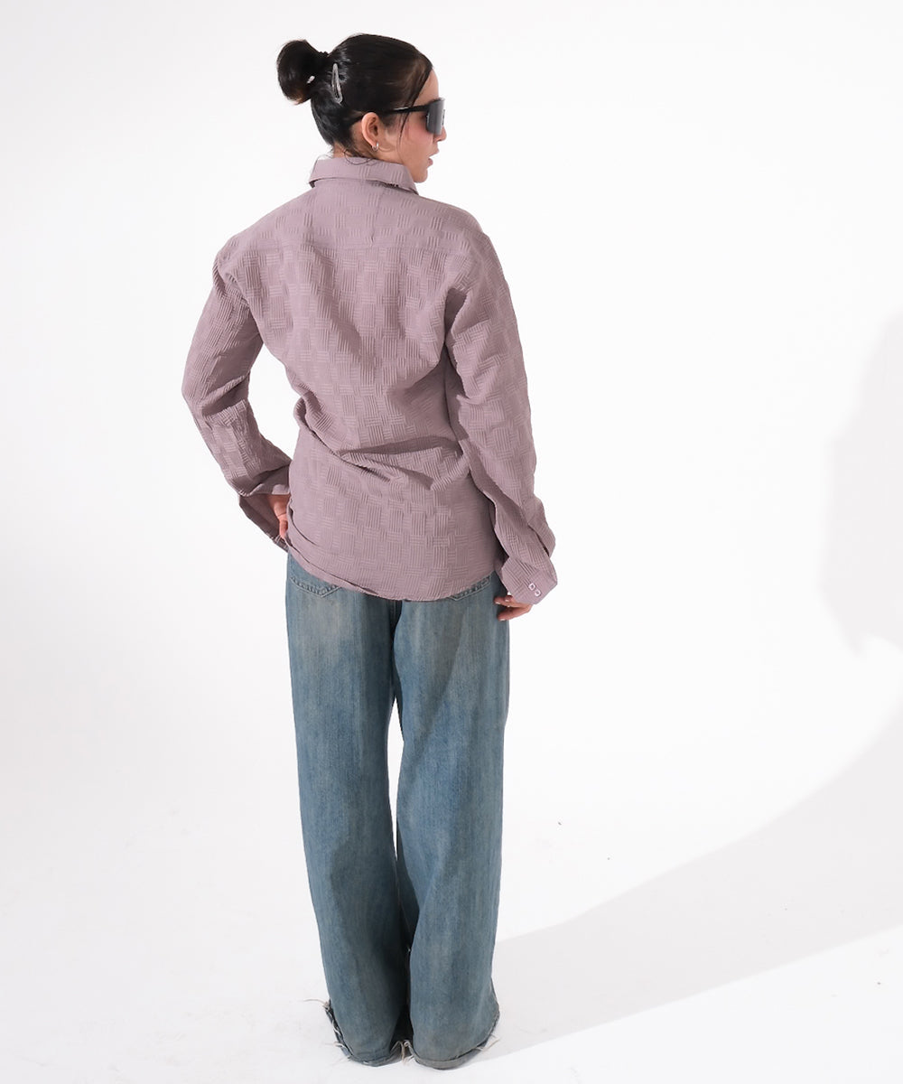 Popcorn Textured - Light Wine - Regular Fit Shirt