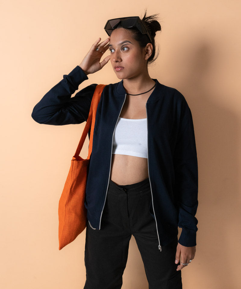 Navy blue - Basic Bomber Jacket
