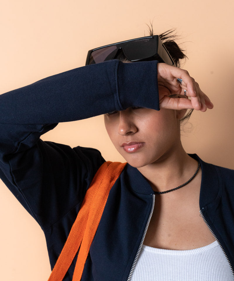 Navy blue - Basic Bomber Jacket