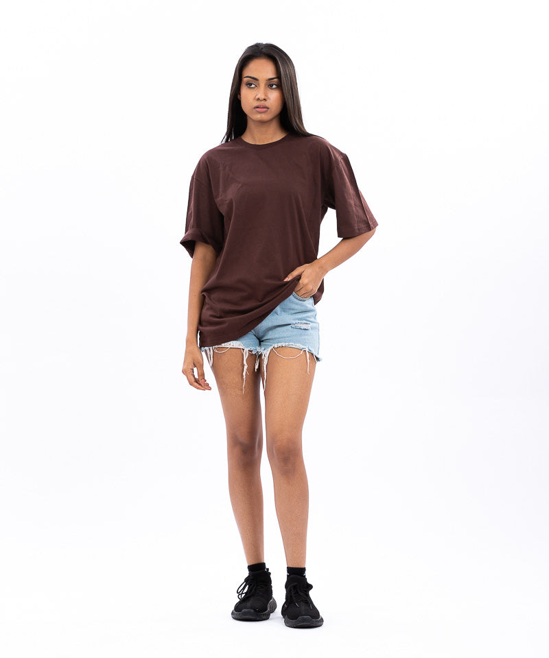 Dark brown - Oversized T-shirt