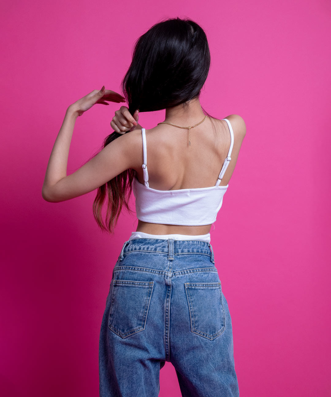 Ribbed Crinkled Cut Out - White