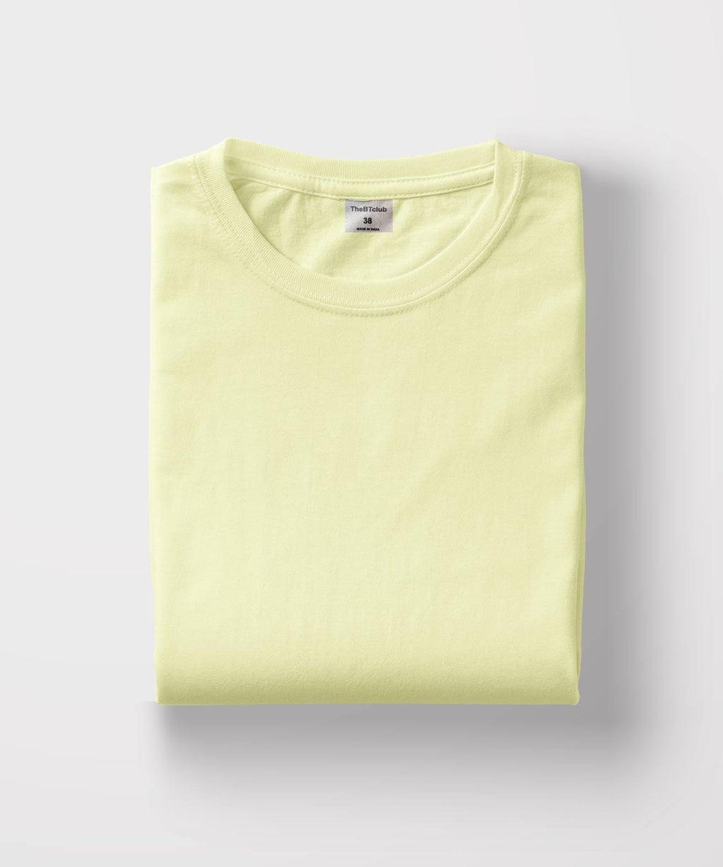 Round Neck T-shirt - Lemon