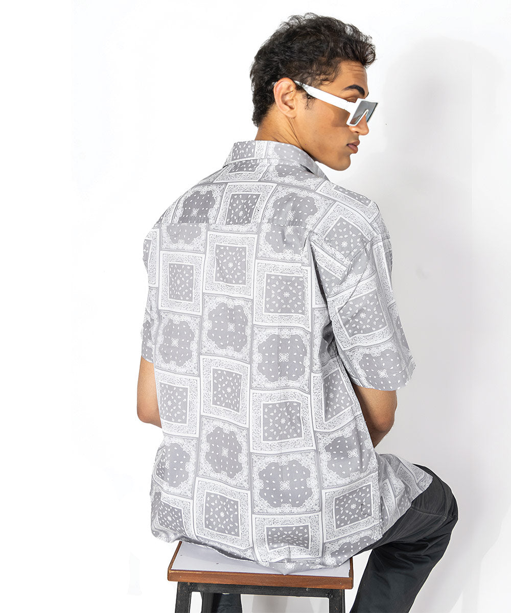 Mosaic - silver - Oversized Shirt