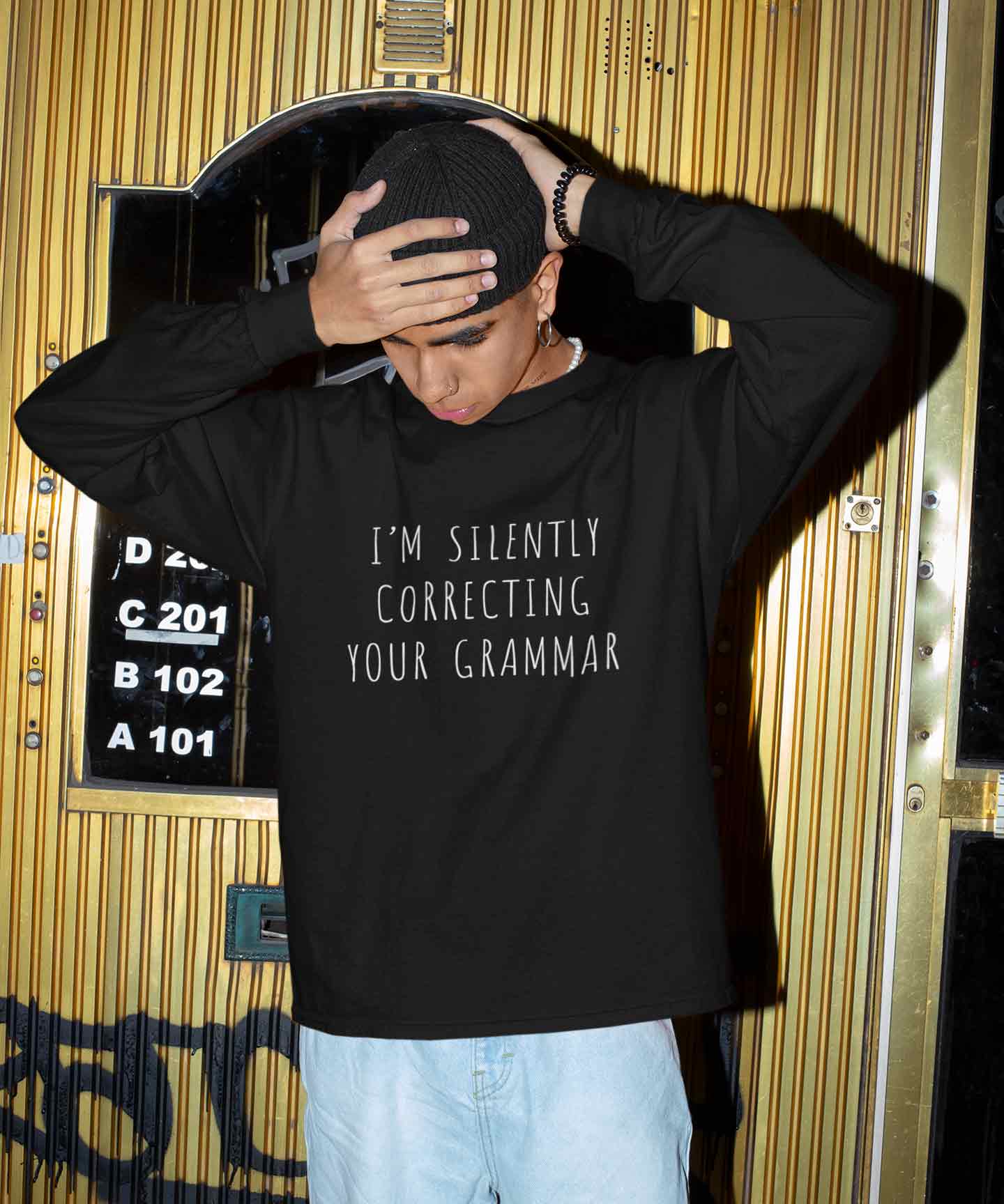 I'm silently correcting your grammar - Sweatshirt - Stradda