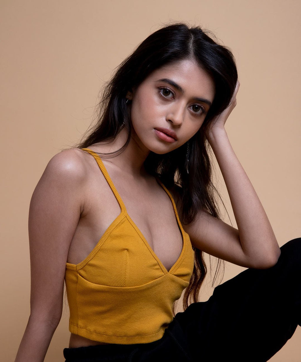 Ribbed Bralette - Mustard
