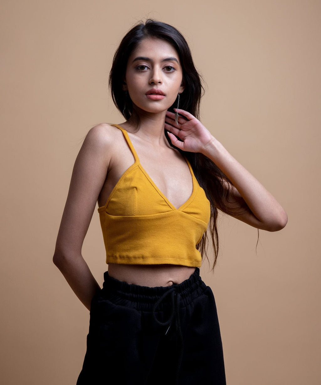 Ribbed Bralette - Mustard