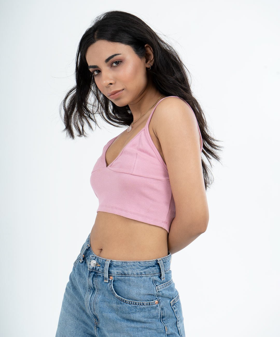 Ribbed Bralette - Rose pink