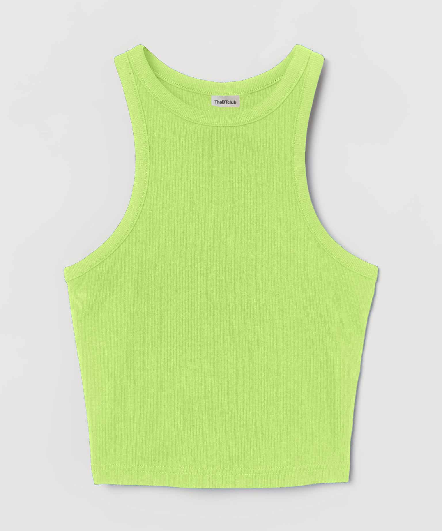 Ribbed Racerback - Neon green